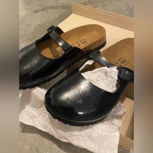 Birkenstock Birki’s size 4.5 US / 37 EU, black patent, NWT/in box!!